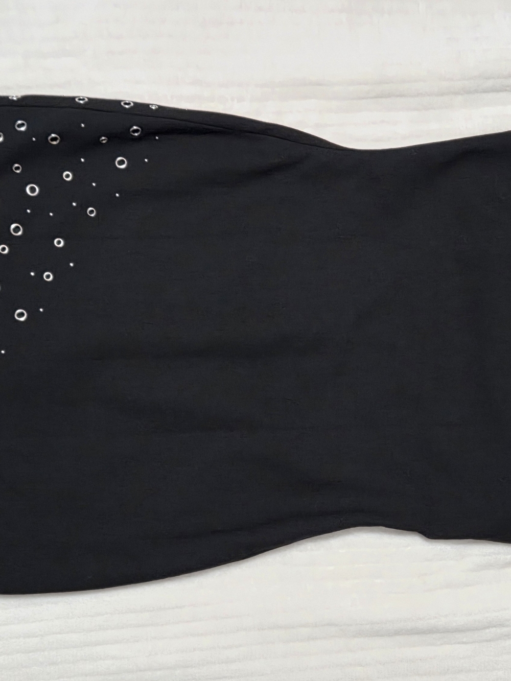 Elizabeth and James Black Grommet Studded Sleeveless Halter Dress Size 6 - TLC - Picture 4 of 9
